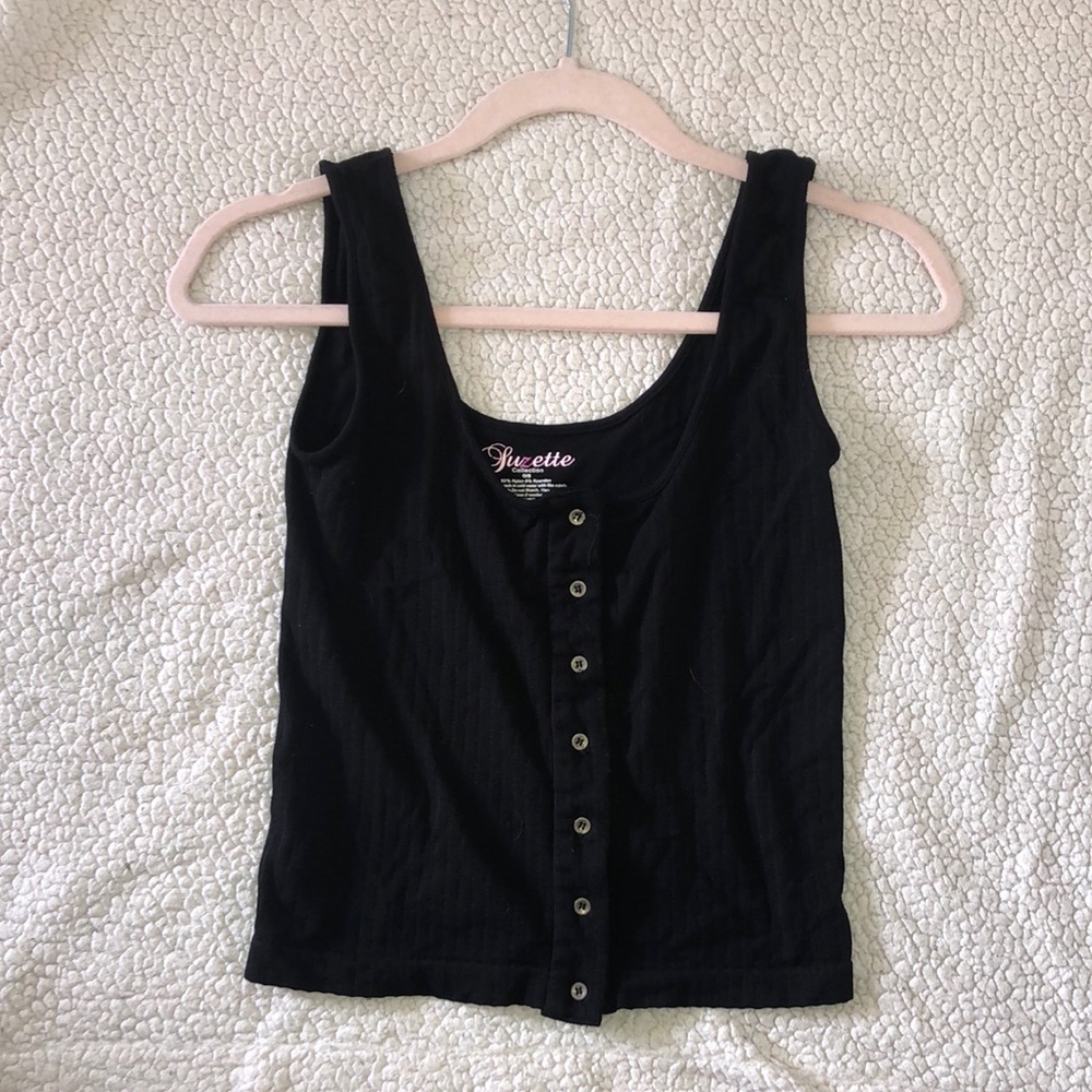 Suzelle button down tank top